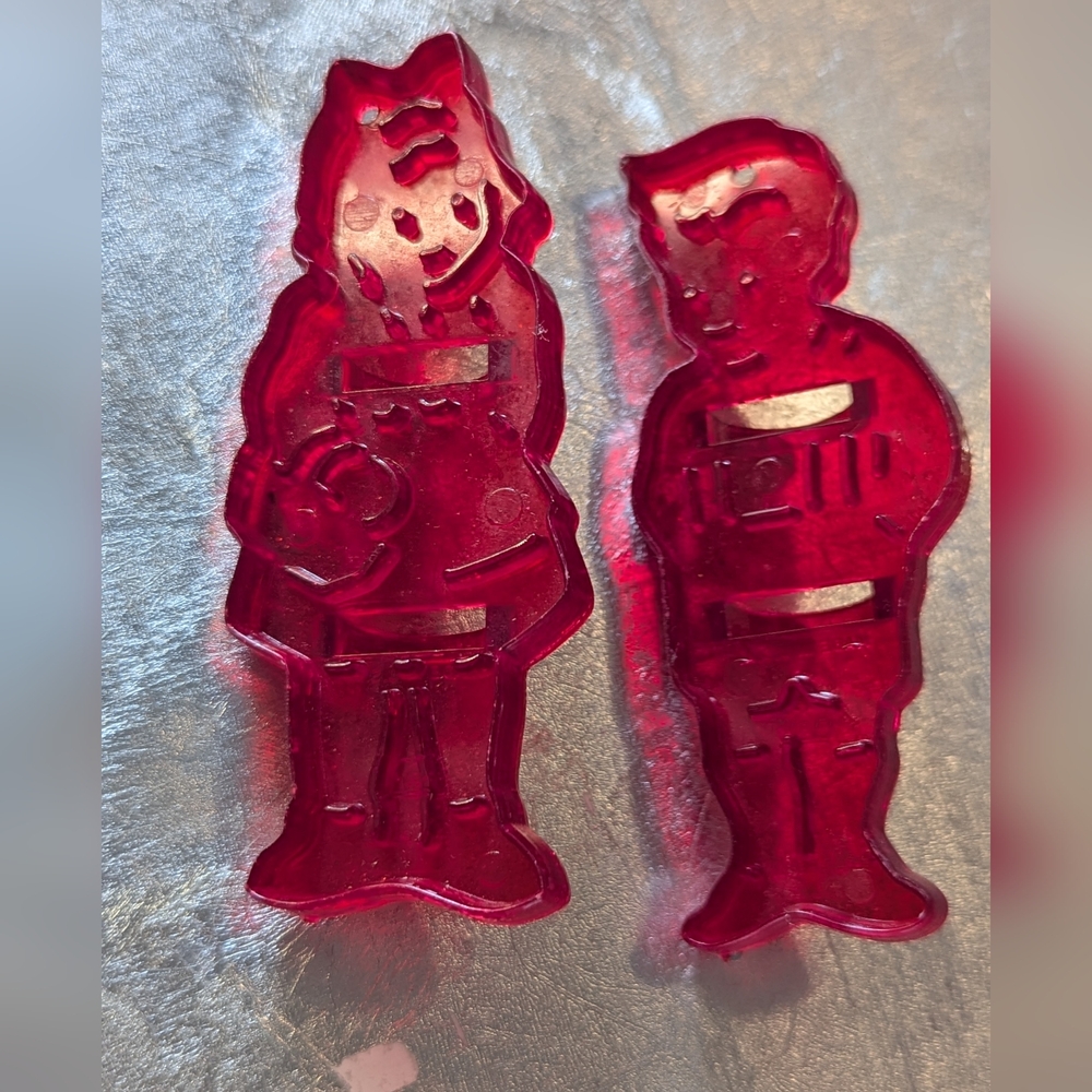 HRM Pat Pend 1950s Boy Girl Red Character Cookie Cutters
